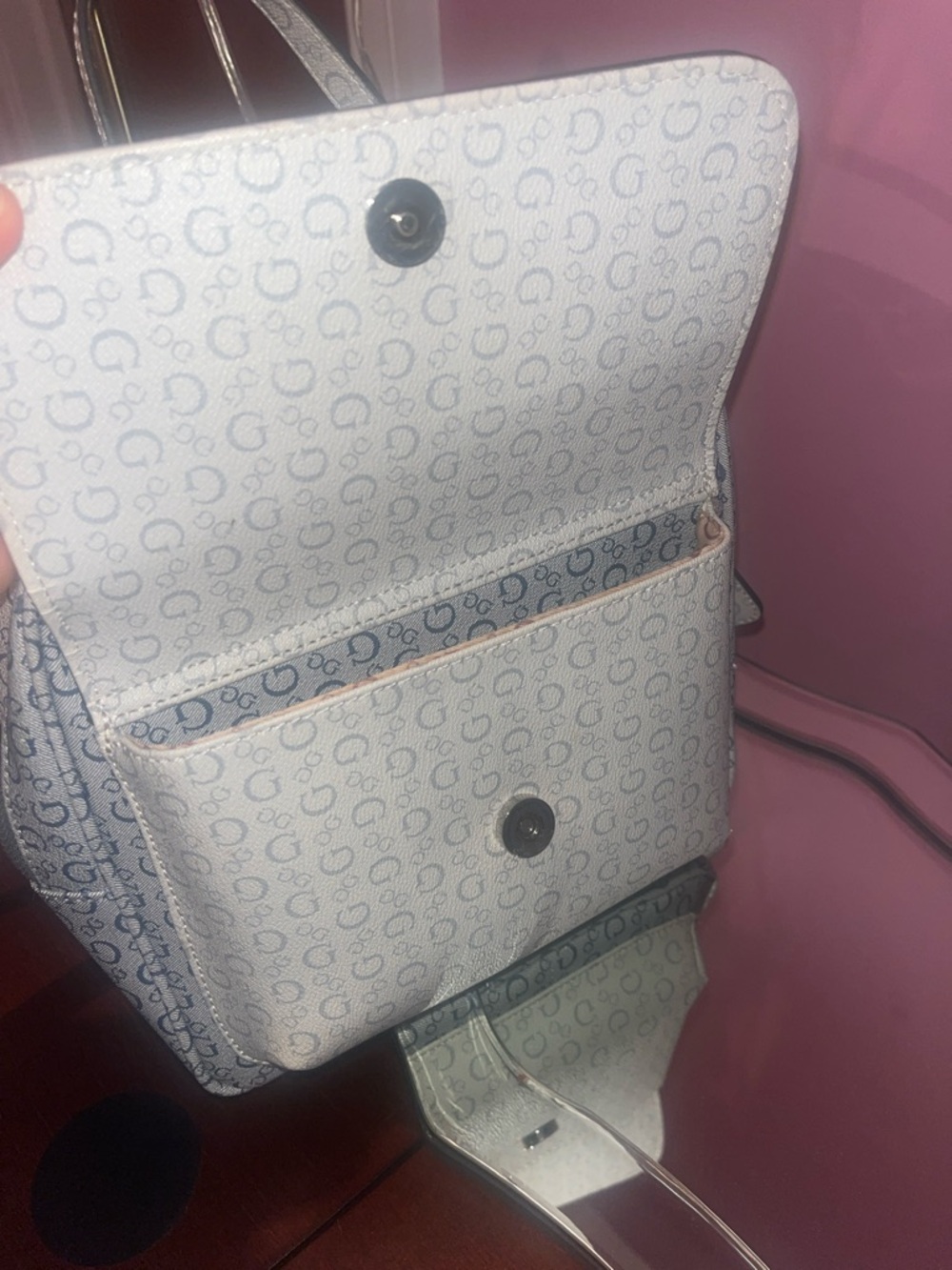 Guess White Logo Mini Backpack - Picture 4 of 4